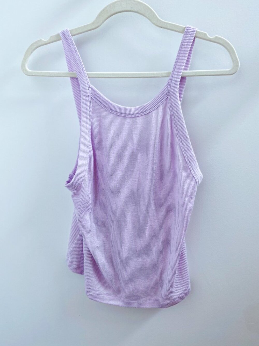 Intimately Free People Pale Purple Ribbed Lightweight Tank Top - Size Small